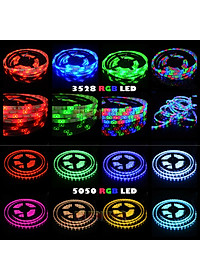 Combo 10M Dây Đèn LED Trang Trí RGB Kèm Nguồn và Remote