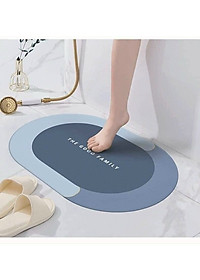 Thảm Lau Chân, COMBO 2 CHIẾC, Thảm Chùi Chân Silicon Siêu Thấm Nước, Chống Trượt, Thảm Phòng Khách, Nhà Tắm