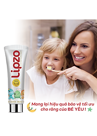 Kem Đánh Răng Trẻ Em LIPZO Vị Chuối Bảo Vệ Răng Sữa 75g Hữu Cơ Ngọt Thơm An Toàn Nuốt Được Dành Cho Trẻ Em Từ 3-10 Tuổi