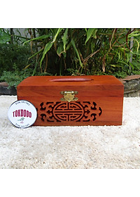 Hộp Đựng Giấy Ăn TOKDODO Gỗ Tự Nhiên Đục Chạm Bền Đẹp