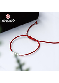 Vòng thắt dây đỏ bi bạc s925 - Ngọc Quý Gemstones