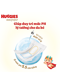 Tã quần Huggies Skin Perfect phiên bản Rồng giới hạn Super Jumbo XL52+6 miếng với 2 vùng thấm giảm kích ứng da