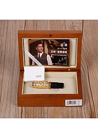 Tẩu Lọc Thuốc Chạm Rồng Nổi ZB-219, Mạ Vàng 24k