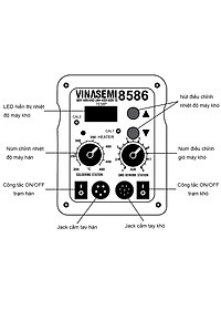 Vinasemi 8586 Máy Hàn Khò 750W Tự Ngắt