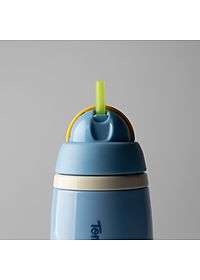 Bình uống nước giữ nhiệt có ống hút chống tràn, chống sặc Tommee Tippee ACTIVE STRAW, 266ml, cho bé từ 12 tháng – Xanh