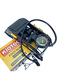 Bơm xe máy đạp chân Kiotool KP02 Bassic loại 2 xi lanh - Đồ bơm xe máy xe đạp ô tô nhỏ gọn áp lực lớn 8 bar có thể  đút cốp xe máy