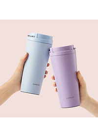 Ly Giữ Nhiệt LocknLock Bucket One Touch LHC3345 550ml, Hàng Chính Hãng, Quai Xách Tiện Lợi - JoyMall