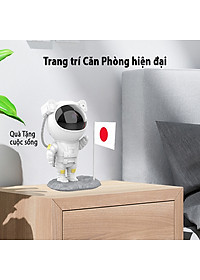 Đèn Chiếu Sao Nhà Du Hành CYKE Astronaut Có Kết Nối Bluetooth Chơi Nhạc Với Loa, Chiếu Trần Nhà Trang Trí, Chiếu Tường Decor, Có Điều Khiển Cầm Tay Tiện Lợi, Lắc Đầu Thông Minh Tùy Ý, Tặng Kèm Củ Sạc 10W