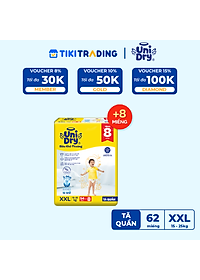 Tã quần UniDry Siêu khô thoáng gói Jumbo mới size XXL