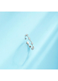 Nhẫn bạc thời trang phong cách Hàn quốc.12.09.Hở xoắn  ngôi sao