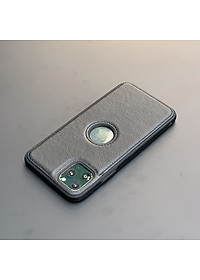 Ốp lưng da cao cấp dành cho iPhone 11 Pro Max - Màu đen