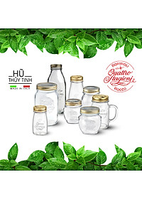 Hũ thủy tinh nắp vặn Quattro 1500ml - Bormioli Rocco - Italy