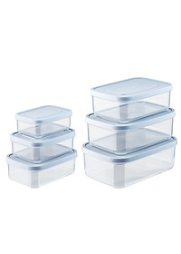 Hộp Đựng Thực Phẩm Chữ Nhật Nhiều Cỡ Có Nắp Sản Xuất Theo Tiêu Chuẩn Nhật Bản Inochi ( Tặng kèm khăn lau đa năng pakasa ) - Hàng Chính Hãng ( Giao màu ngẫu nhiên)