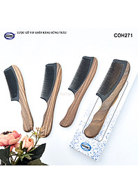 Lược Gỗ Thơm Ghép Răng Sừng Đen Cao Cấp HAHANCO (Đủ Mẫu) Kiểu Dáng Châu Âu- COH271