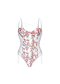 Bodysuit thêu hoa dây đan hông 2 dây quyến rũ sexy