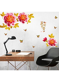 Decal dán tường hoa thược dược SK9334