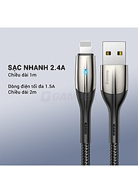 Cáp sạc iphone Baseus Horizontal sạc nhanh 2.4A và dây sạc truyền dữ liệu tốc độ cao bọc dù cho iP / iPad - hàng chính hãng