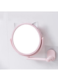 Gương Trang Điểm Dán Tường Xoay 360 Độ Họa Tiết Mèo - Chính Hãng 