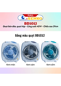 Quạt Bàn Đảo 3 Tấc Senko BD1012 cao cấp - Màu Ngẫu Nhiên - Hàng chính hãng
