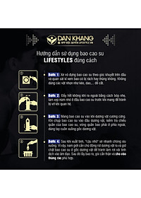 Bao Cao Su Kéo Dài Thời Gian LifeStyles Love Time Thiết kế Ôm Sát Nhiều Gel 100% Không Rách Bao - Hộp 3 bao