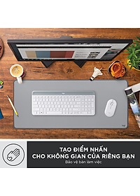 Thảm trải bàn làm việc Logitech Studio Series - Đế cao su chống trượt, lướt dễ dàng, bề mặt chống đổ tràn, bền bỉ, nhỏ gọn, hiện đại – Hàng Chính Hãng