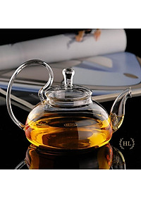 SET ẤM TRÀ THỦY TINH HOA CÚC | BỘ ẤM TRÀ HOA CÚC FULL SET BAO GỒM ẤM - BẾP - CHÉN - ĐĨA KÊ THẮP NẾN SANG CHẢNH