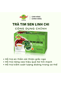 Trà Tim Sen Linh Chi Vị Thanh Mát Hỗ Trợ Cải Thiện Giấc Ngủ Da Đẹp Dáng Xinh Hộp 25 gói - Thương Hiệu Hùng Phát