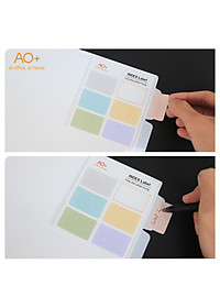 Bìa Phân Trang AO+ Nhựa PP/ A4 (Bộ 6 Tab Phân Mục) Kèm Giấy Dán