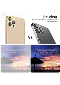 Bộ miếng dán kính cường lực bảo vệ Camera iPhone 12 Pro Max hiệu Wiwu Guard Lens Ring mang  lại khả năng chụp hình sắc nét full HD (độ cứng 9H, chống trầy, chống chụi & vân tay, bảo vệ toàn diện) - hàng nhập khẩu