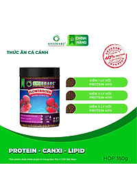 Thức ăn Cá La Hán GREENABC – Hàm lượng protein 40 kích bung đầu to, châu sáng, vảy rực rỡ – Hộp 350g
