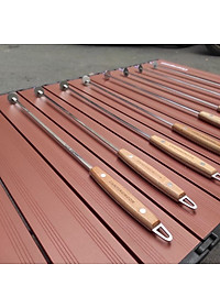 Đồ cắm trại bộ 8 xiên nướng BBQ campingmoon campoutvn du lịch dã ngoại có túi sang trọng đựng kèm glamping không rỉ sét hợp vệ sinh A185