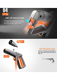 Máy Xịt Rửa Xe Cao Áp Rửa Xe Bọt Tuyết YILI 220V 1400W 90Bar Nhỏ Gọn Mạnh Mẽ Máy Rửa Xe Gia Đình