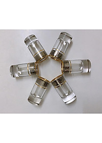 BỘ 6 LY THỦY TINH UỐNG RƯỢU KHẢM VÀNG, BẠC CAO CẤP