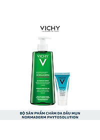 Bộ Sản Phẩm Gel Rửa Mặt Làm Sạch Sâu, Giảm Bã Nhờn Và Se Khít Lỗ Chân Lông VICHY Normaderm Phytosolution Intensive Purifying Gel