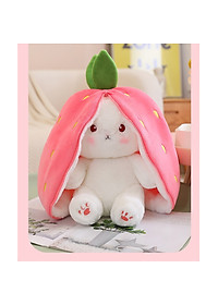 Gấu bông thỏ cà rốt 2 in 1, thú nhồi bông dâu cosplay cao cấp