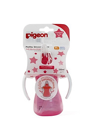 Bình uống nước tay cầm có ống hút Pigeon 150ml