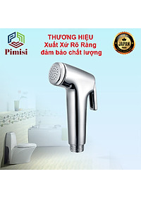 Vòi Xịt Vệ Sinh Bồn Cầu Toilet Trong Nhà Tắm Tăng Áp Pimisi Chịu Áp Lực Nước - Mạ Xi Inox Sáng Bóng Từ Tay Xịt Và Dây Mềm Cao Cấp | Hàng Chính Hãng