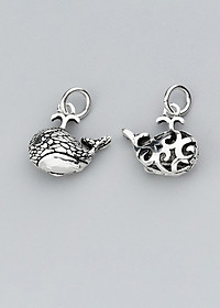 Charm bạc mặt hình cá voi treo  - Ngọc Quý Gemstones