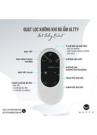 Máy Lọc Không Khí Bù Ẩm ULTTY SKJ-CR022 Dạng Quạt, Diệt Khuẩn Bằng Tia UV, Chế Độ Làm Mát 9 Cấp, Bộ Lọc HEPA H13 Loại Bỏ 99,97% Bụi Mịn, Vi Khuẩn, Virut, Bù Ẩm 3 Cấp - Hàng Chính Hãng