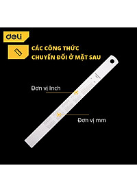 Thước Kẻ Thép Deli Các Kích Thước 15/20/30/50cmTiện Lợi - Chất Liệu Chống Mòn Gỉ - DL8015