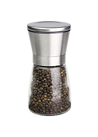 Máy Xay Tiêu Cầm Tay Thủy Tinh - Dụng Cụ Cối Xay Tiêu Nắp Inox Vặn Tay Nhỏ Gọn Tiện Dụng - Hàng Loại 1 - Chính Hãng MINIIN