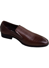 Giày tây nam Trường Hải màu nâu da bò thật mềm mại không bong tróc đế cao su không trơn  GT541