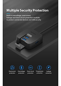 Bộ chia 4 cổng USB 3.0 Vention CHBBD - Hàng Chính Hãng