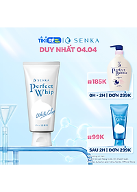 Sữa Rửa Mặt Tạo Bọt Chiết Xuất Đất Sét Trắng Senka Perfect White Clay New 14840 (120g)