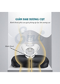 Đệm ngồi ghế văn phòng chống đau xương cụt, ê mông, thâm mông, xệ mông cho dân văn phòng, lái xe, học sinh - Thương hiệu EMA - Loại cao cấp có gel tản nhiệt