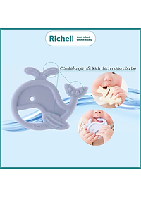 Gặm nướu sinh vật biển Richell Nhật silicone nguyên khối gặm nướu đồ chơi cho bé Baby