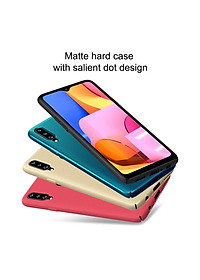 Ốp Lưng Sần chống sốc cho Samsung Galaxy A20s hiệu Nillkin Super Frosted Shield (Đính kèm giá đỡ hoặc miếng dán từ tính) - Hàng Chính Hãng