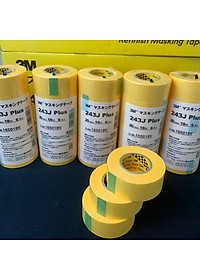 Băng keo giấy 3M 243J che sơn Masking Tape 10mmx18m và 20mmx18m