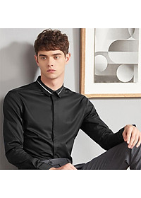 Áo sơ mi nam dài tay phối viền cổ thời trang SITAKI 