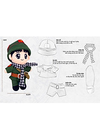 Gấu Bông Yêu Nước Chú Bộ Đội 25 cm - ZooZoo 25250 - Màu Xanh Lá